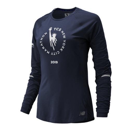 New Balance 93224 Women's Nyc Marathon Nb Ice Long Sleeve - Navy (wt93224mpgm)