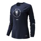 New Balance 93224 Women's Nyc Marathon Nb Ice Long Sleeve - Navy (wt93224mpgm)