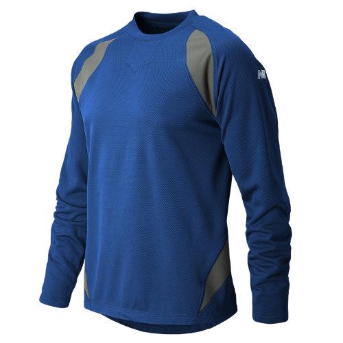 New Balance 9510 Men's Performance Fleece Baseball Pullover - Team Royal, Grey (tmuj9510try)