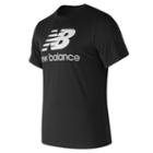 New Balance 73587 Men's Essentials Stacked Logo Tee - Black (mt73587bk)