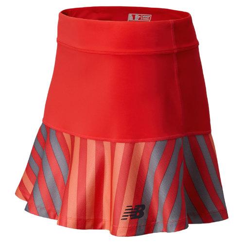 New Balance 5162 Women's Printed Challenger Skirt - Bright Cherry, Fiji, Silver Mink (wtk5162brc)