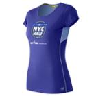 New Balance 53141 Women's United Nyc Half Ss Tee - Purple (wt53141vssl)