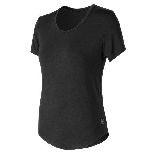 New Balance 71569 Women's Scoop Neck Tee - Black (wt71569bk)