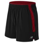 New Balance 53226 Men's Impact 5 Inch Track Short - Black Multi/chrome Red (ms53226bm)