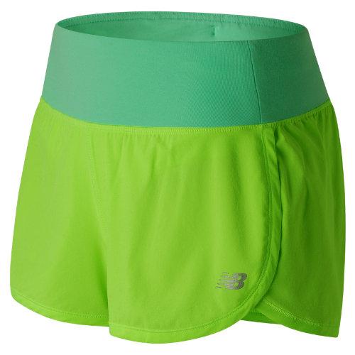 New Balance 61232 Women's Impact 3 Inch Short - Green (ws61232lig)
