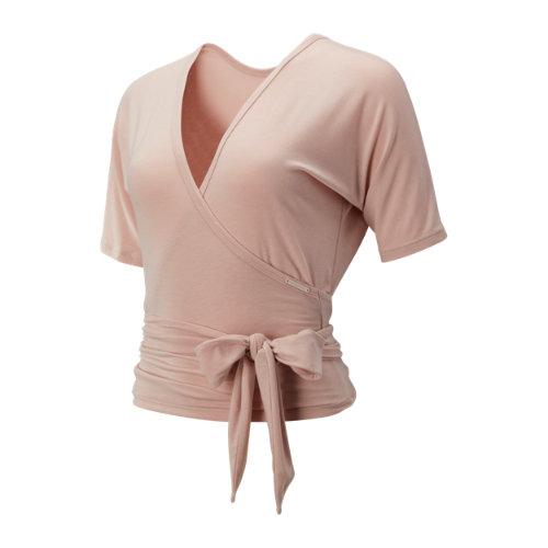 New Balance 93454 Women's Balance Two Way Wrap Tee - Pink (wt93454woh)