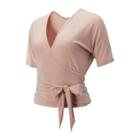 New Balance 93454 Women's Balance Two Way Wrap Tee - Pink (wt93454woh)