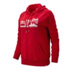 New Balance 91523 Women's Nyc Marathon Essentials Po Hoodie - Red (wt91523mrep)