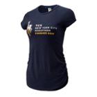New Balance 93180 Women's Nyc Marathon Transform Perfect Tee - Navy (wt93180mpgh)