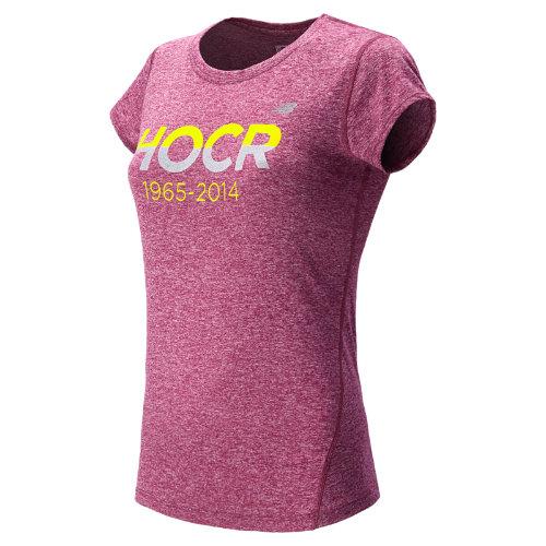New Balance 41716 Women's Hocr Heathered Short Sleeve - Poisonberry (wt41716ppbr)