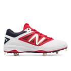 New Balance Low-cut 4040v3 Standout Pack Men's Low-cut Cleats Shoes - White/red/navy (l4040ta3)