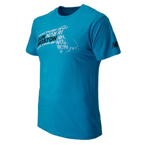 New Balance 51729 Men's Men's Boston Tee - Blue Atoll (mt51729ptq)
