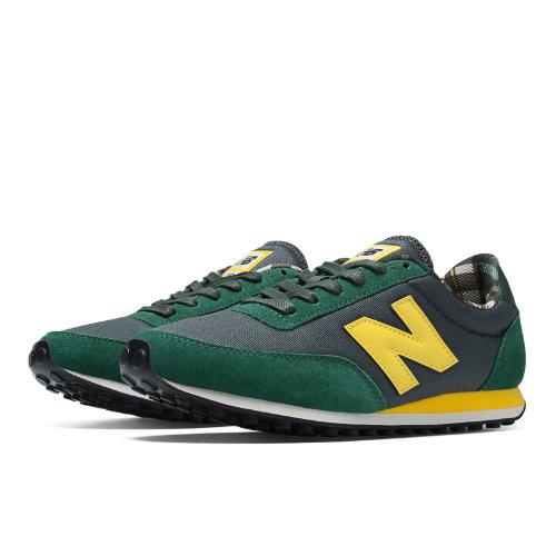 New Balance 410 Men's & Women's Running Classics Shoes - Dark Grey, Yellow, Green (u410fyg)