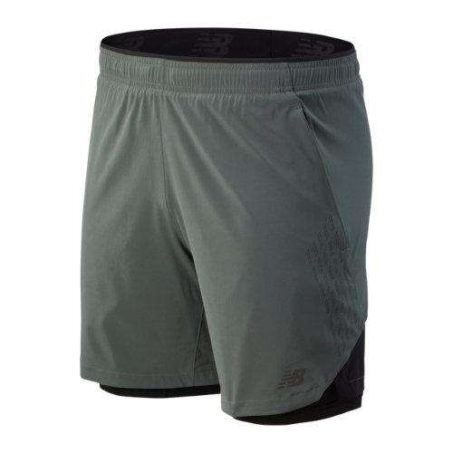 New Balance 91150 Men's 7 Inch 2 In 1 Short - Green (ms91150slg)