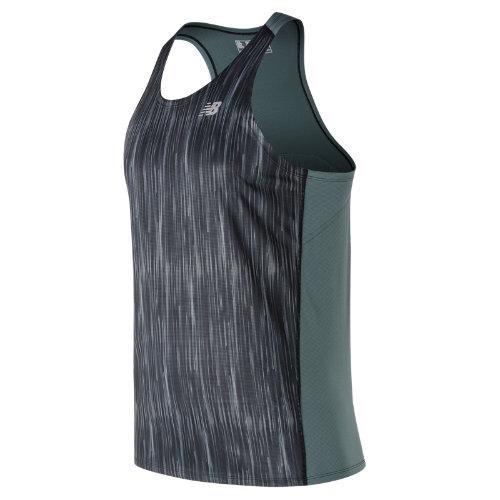 New Balance 71067 Men's Accelerate Graphic Singlet - Green/black (mt71067tpt)