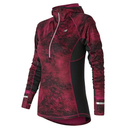 New Balance 63220 Women's Nb Heat Half Zip - Pink/black (wt63220djm)