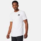 New Balance 93781 Men's Nb Finisher Graphic Tee - White/black (mt93781wm)