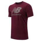New Balance 53511 Men's Short Sleeve Logo Tee - Burgundy (mt53511brf)