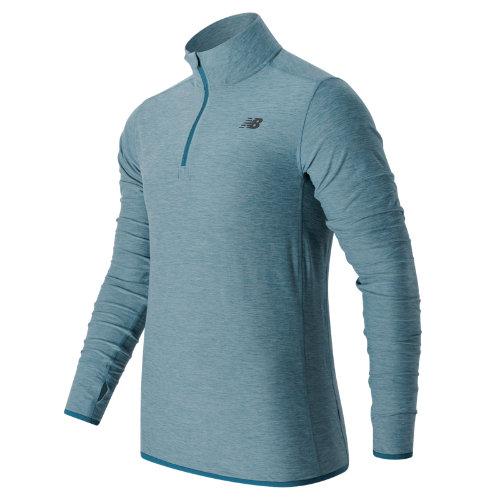 New Balance 53030 Men's N Transit Quarter Zip - Blue (mt53030rih)