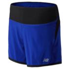 New Balance 4115 Women's Impact 5 Inch 2 In 1 Short - Uv Blue, Black (wrs4115uvb)