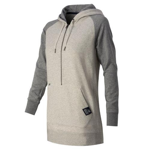 New Balance 53500 Women's Essentials Plus Half Zip Hoodie - Ivory Heather (wt53500sah)