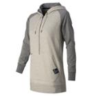 New Balance 53500 Women's Essentials Plus Half Zip Hoodie - Ivory Heather (wt53500sah)
