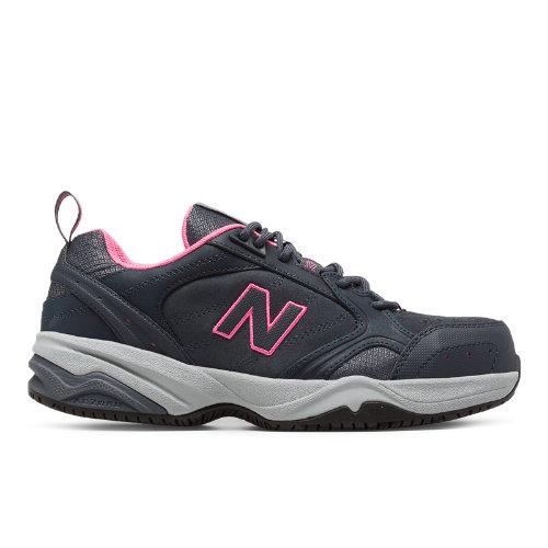 New Balance Steel Toe 627 Suede Women's Work Shoes - Grey/pink (wid627gf)