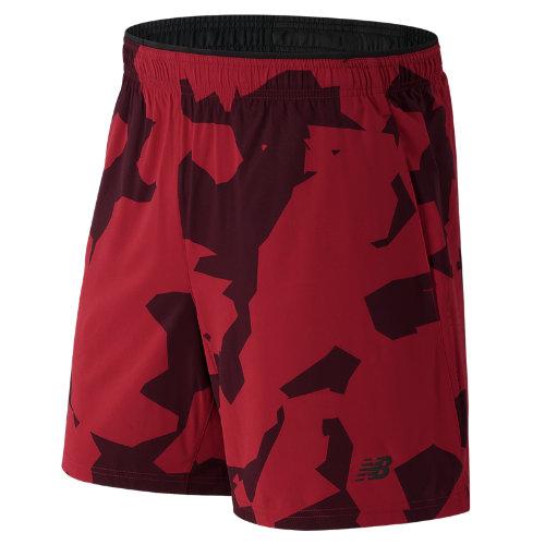 New Balance 53051 Men's Woven 2-in-1 Short - Bloodstone Print, Caviar (ms53051btp)