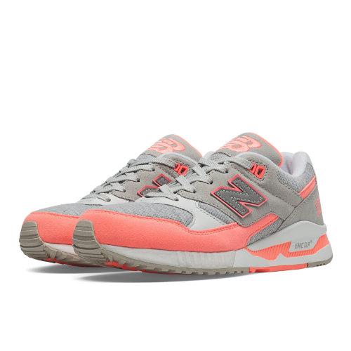 New Balance 530 90s Running Leather Women's Running Classics Shoes - Grey, Peach, Light Grey (w530fim)