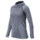 New Balance 63155 Women's J.crew M4m Seamless Hooded Pullover - Navy (wt63155nv)
