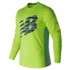 New Balance 71065 Men's Accelerate Graphic Long Sleeve - Yellow/green (mt71065hil)