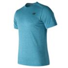 New Balance 53081 Men's Short Sleeve Heather Tech Tee - Blue (mt53081dzh)