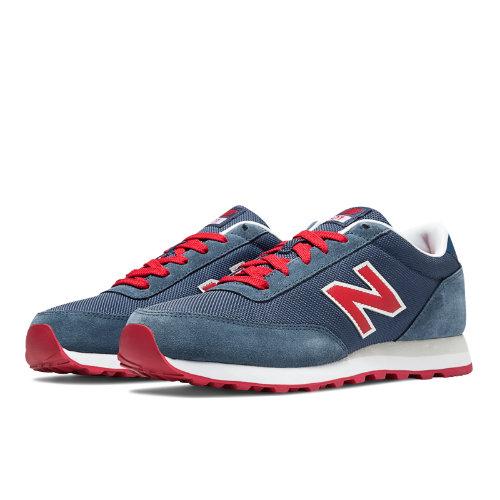 New Balance 501 Men's Running Classics Shoes - Navy, Red (ml501snr)