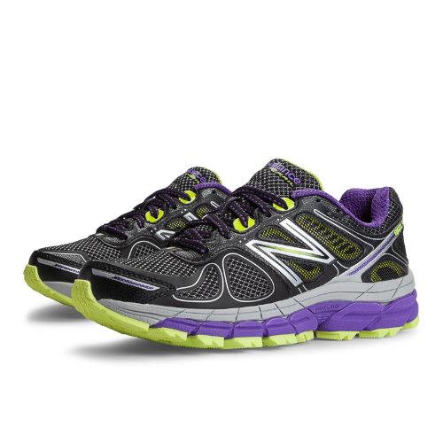 New Balance Trail 860v4 Women's Trail Running Shoes - Black, Purple (wt860bs4)