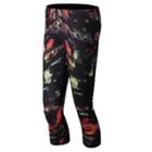 New Balance 5180 Women's Printed Capri - Sorbet Pink Heather, Sea Green Heather, Black (whp5180mlt)