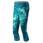New Balance 53117 Women's Performance Printed Capri - Water Vapor, Sea Glass (wp53117mwvs)