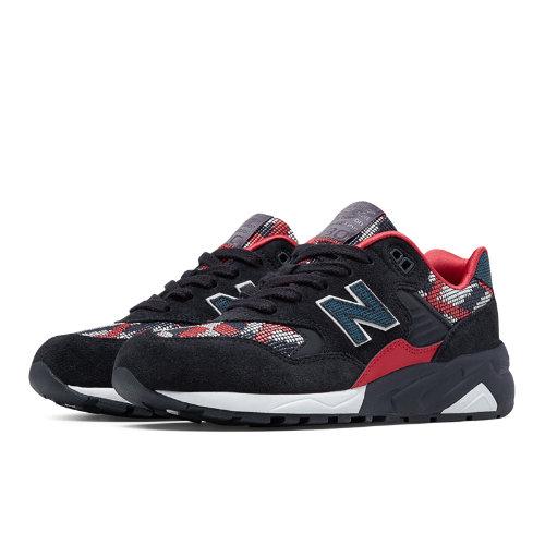 New Balance 580 Plastic Weave Women's Running Classics Shoes - Navy, Red (wrt580pw)
