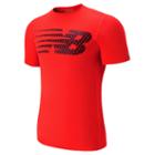 New Balance 53066 Men's Accelerate Short Sleeve Printed Top - Flame (mt53066flm)