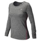 New Balance 5198 Women's Heathered Long Sleeve - Black (wft5198bk)