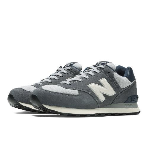 New Balance Pennant Pack 574 Men's 574 Shoes - Grey, Off White (ml574pgw)
