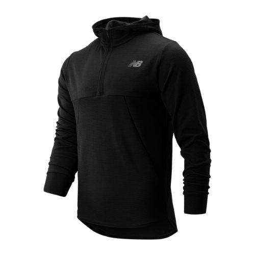 New Balance 93089 Men's Tenacity Hooded Qtr Zip - Black (mt93089bk)