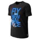 New Balance 4362 Men's Graphic Fly With Nb Tee - Black, Laser Blue (emet4362bk)
