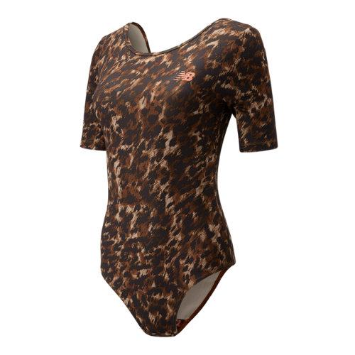 New Balance 93185 Women's Glow Cheetah Go Bodysuit - Orange (wu93185dam)