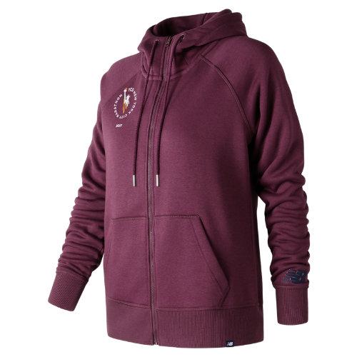 New Balance 73520 Women's Nyc Marathon Essentials Full Zip Hoodie - Red (wj73520vwns)