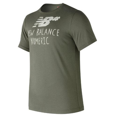 New Balance 73572 Men's Nb Numeric Hand Drawn Tee - Green (mt73572mfg)