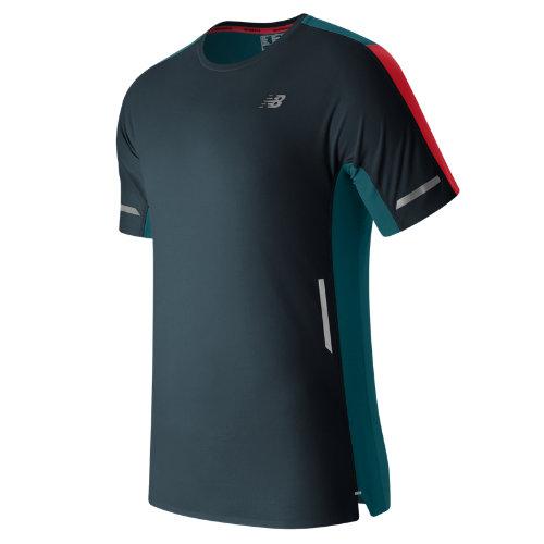 New Balance 63203 Men's Precision Run Short Sleeve - Navy/blue/red (mt63203gxy)