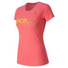 New Balance 53150 Women's Hocr Heathered Short Sleeve Tee - Pink (wt53150eguh)