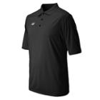 New Balance 9306 Men's Solid Short Sleeve Polo - Team Black (tpt9306tbk)