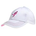 New Balance 4412 Women's Pink Ribbon Cotton Hat - White, Komen Pink (nbk-4412wt)