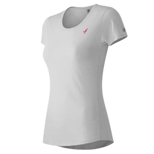 New Balance 53141 Women's Pink Ribbon Accelerate Tee - White (rwt53141wt)